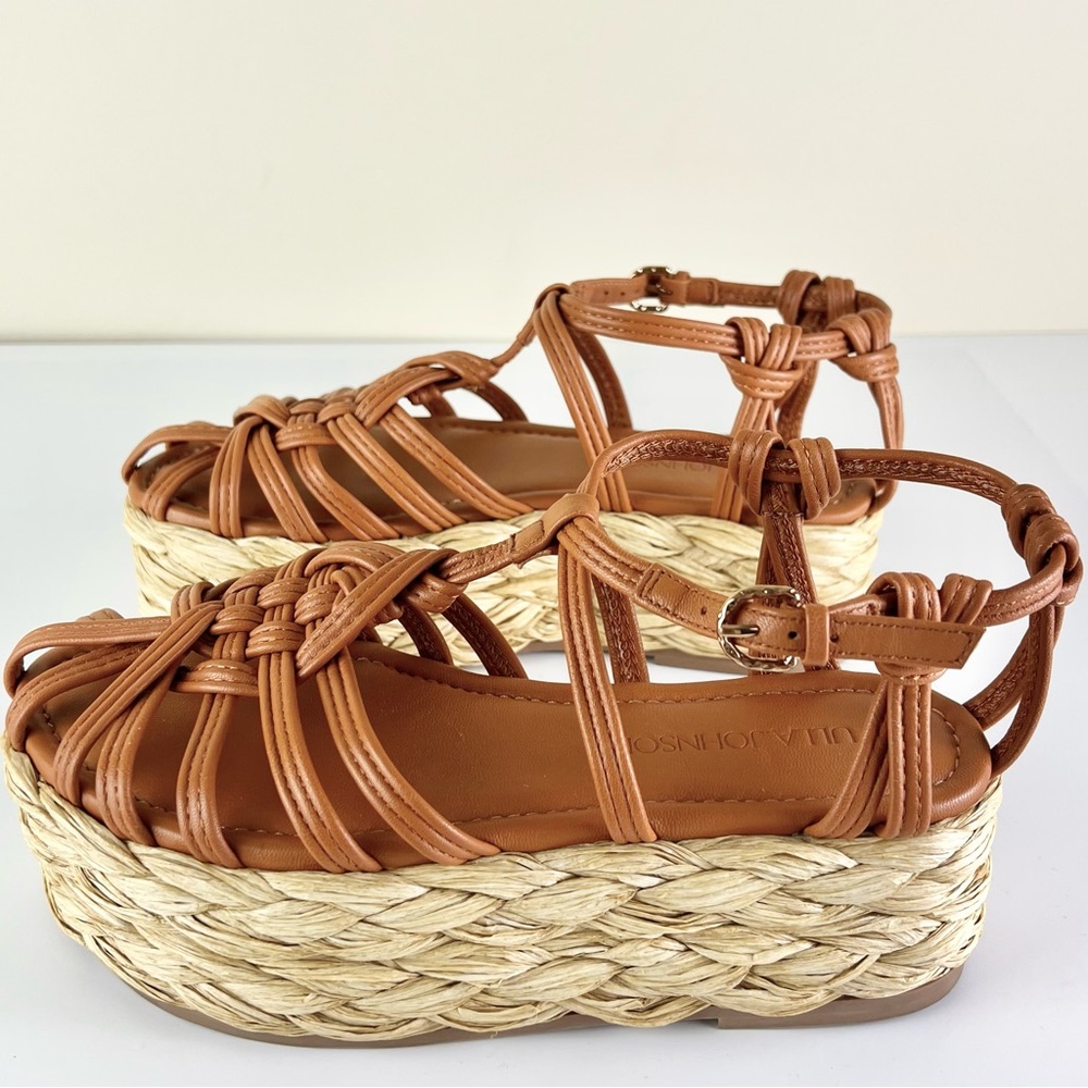 NEW ULLA JOHNSON LEATHER PLATFORM SANDALS - Picture 7 of 12
